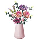 Blocos de construção: buquê de flores Chodia Pink Rose, 413 unidades
