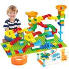 Blocos de construção de brinquedos Anpcso 2 em 1 Marble Run 118 unidades para crianças de 2 a 7 anos