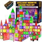 Blocos de construção de ladrilhos magnéticos Toy Desire Deluxe 57PC Blocos de construção de ladrilhos magnéticos Toy Desire Deluxe 57PC