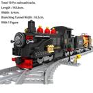 Blocos de construção e kits de modelos 3D Steam Train Retro Trains 25812