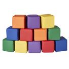 Blocos de construção ECR4Kids SoftZone Patchwork Toddler de 12 peças
