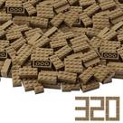 Blocos de construção Feleph 2x4 Bricks 320 peças Dark Tan