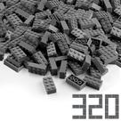 Blocos de construção Feleph Dark Bluish Grey 2x4 tijolos 320 unidades