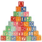 Blocos de construção Gemileo Wooden ABC Toy 36 unidades para crianças de 1 a 3 anos