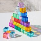 Blocos de construção KOAICS Rainbow Crystal Acrylic Cubes Kids