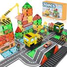 Blocos de construção magnéticos LionFuny 70 unidades para construção urbana