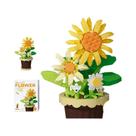 Blocos De Construção Micro DIY Para Crianças, Modelo De Buquê De Flores Eternas, Decoração De Mesa