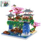 Blocos de construção SAMYBLOCKS Peach Blossom Pond Bonsai 3600 unidades