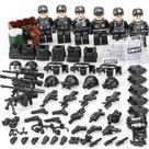 Blocos de construção Swat Police Salon, 6 peças com armas para crianças