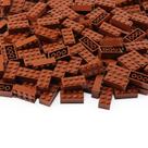 Blocos de construção Toy Feleph 2x4 Bricks 320 peças marrom avermelhado