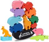 Blocos de empilhamento de madeira Balance Game Toys Dinosaur & Animal