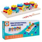 Blocos de empilhamento de madeira que combinam formas e números Toy Kids