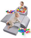 Blocos de escalada de espuma macia Auksay Baby com capa de tecido macio