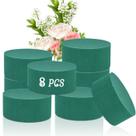 Blocos de espuma floral SupKing, 8 peças de flores redondas, verdes úmidas e secas