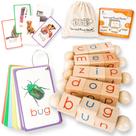 Blocos de leitura Montessori Little Bud Kids Spin and Read