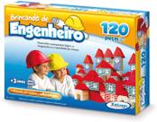 Blocos de Madeira - Brincando de Engenheiro - 120 pecas XALINGO