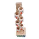 Blocos de madeira Clown Marbles Table, brinquedo criativo para crianças