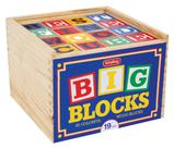 Blocos de madeira Schylling Large ABC 48 peças de 4,4 cm para mais de 19 m