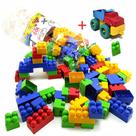 Blocos de montar 100 peças com caminhãozinho reiblocks brinquedo educativo