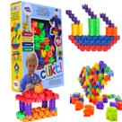 Blocos De Montar Brinquedo Infantil 100 Peças Educativo 1544 Paki Toys