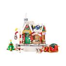 Blocos De Montar Cabana De Neve Casa Na Floresta Presente De Natal Único Para Namorado(a) Decoração