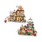 Blocos De Montar Casa De Biscoito Panda Para Crianças, Brinquedos De Natal, Enfeites De Modelo Para