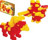Blocos de Montar Dinossauro Kit 64 Peças Brinquedo Infantil