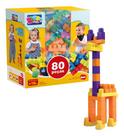 Blocos De Montar Encaixar Infantil 80 Peças Mk380 - Dismat