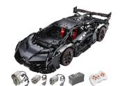 Blocos de montar esportivo lamborghini 3711 peças motorização completa marca kbox (10522)