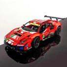 Blocos De Montar Ferrari 488 Gte Vermelho (1677 Pcs)