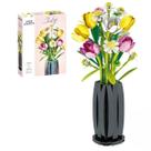 Blocos De Montar Flor No Vaso 1250 Peças - Castela Blocos De Montar Flor No Vaso 1250 Peças - Castela