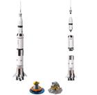Blocos de montar foguete apollo saturn v 1969 peças modelo 92176 marca mega