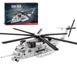 Blocos de montar helicóptero Sea Stallion Ch-53 com 2248 peças mod 33037 Rwobrix