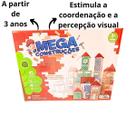 Blocos De Montar Madeira 45 Peças Brinquedo Educativo Infantil Mega Construções