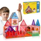 Blocos de Montar Magnéticos 50 Peças Brinquedo Educativo STEM Crianças 3 Anos BRASTOY Blocos de Montar Magnéticos 50 Peças Brinquedo Educativo STEM Crianças 3 Anos BRASTOY