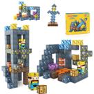 Blocos de Montar Magnéticos 72 Peças Brastoy Brinquedo Educativo Infantil Construção Tema Mina de Ouro