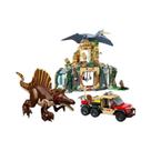Blocos De Montar Missão Aérea Spinosaurus E Quetzalcoatlus: Brinquedos De Montagem Para Crianças,