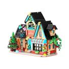 Blocos De Montar MOC Casa Da Cidade De Natal Para Adultos, Brinquedo Decorativo Papai Noel,