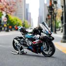 Blocos de Montar Moto BMW de Corrida - Modelo de Velocidade, Brinquedo para Crianças