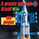 Blocos de Montar Nave Espacial e Foguete Compatível Colecionável brinquedo de montar