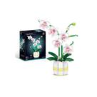 Blocos de Montar Orquídea Mais de 400 peças Buquê Decorativo para Meninas e Mulheres