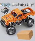 Blocos de montar pick-up monster 1492 peças 4x4 com motorização e controle remoto 1:12 mod 7126