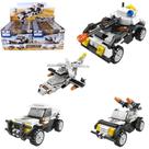 Blocos de montar play box military batalha terrestre 2 em 1 sortidos na caixa tleg wellkids -