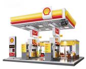 BLOCOS DE MONTAR POSTO SHELL C66026 1309 PEÇAS + ILUMINAÇÃO ORIGINAL CaDA