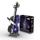 Blocos de Montar SHAREHB Violoncelo Gótico com Dália Negra Blocos de Montar SHAREHB Violoncelo Gótico com Dália Negra