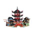 Blocos De Montar Templo Ninja Para Crianças Com Mini Figuras E Ação Articulada - Brinquedo