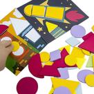 Blocos de quebra-cabeça de madeira combinando 120 unidades com 12 cartas e bolsa de armazenamento