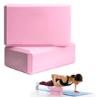 Blocos de Yoga Septo 9x15x23cm Espuma 2 Unidades para Pilates Rosa
