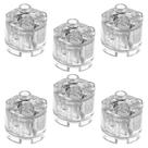 Blocos Iluminados ASTEM 2x2 Transparente LED 6PCS Luz Quente