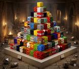 Blocos Magnéticos de Construção Brinquedo Infantil com Imãs kit 128 peças Com 6 Personagens